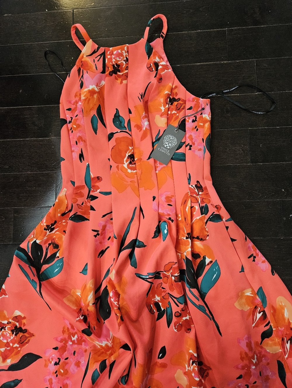 Vince Camuto SCUBA halter Fit&flare Dress. New Tags On.  Never Worn. Size 8.